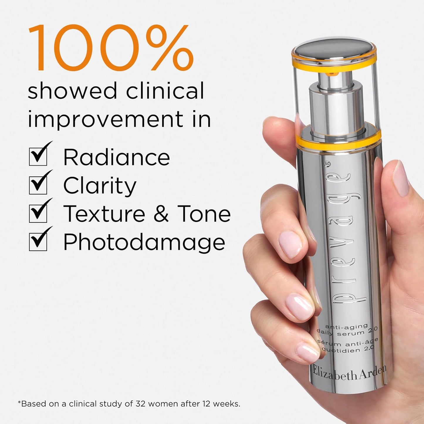 Elizabeth Arden PREVAGE Anti-Aging Face Serum 2.0 for Women, Brightening & Dark Spot Correcting Skincare, With Antioxidant Idebenone Technology