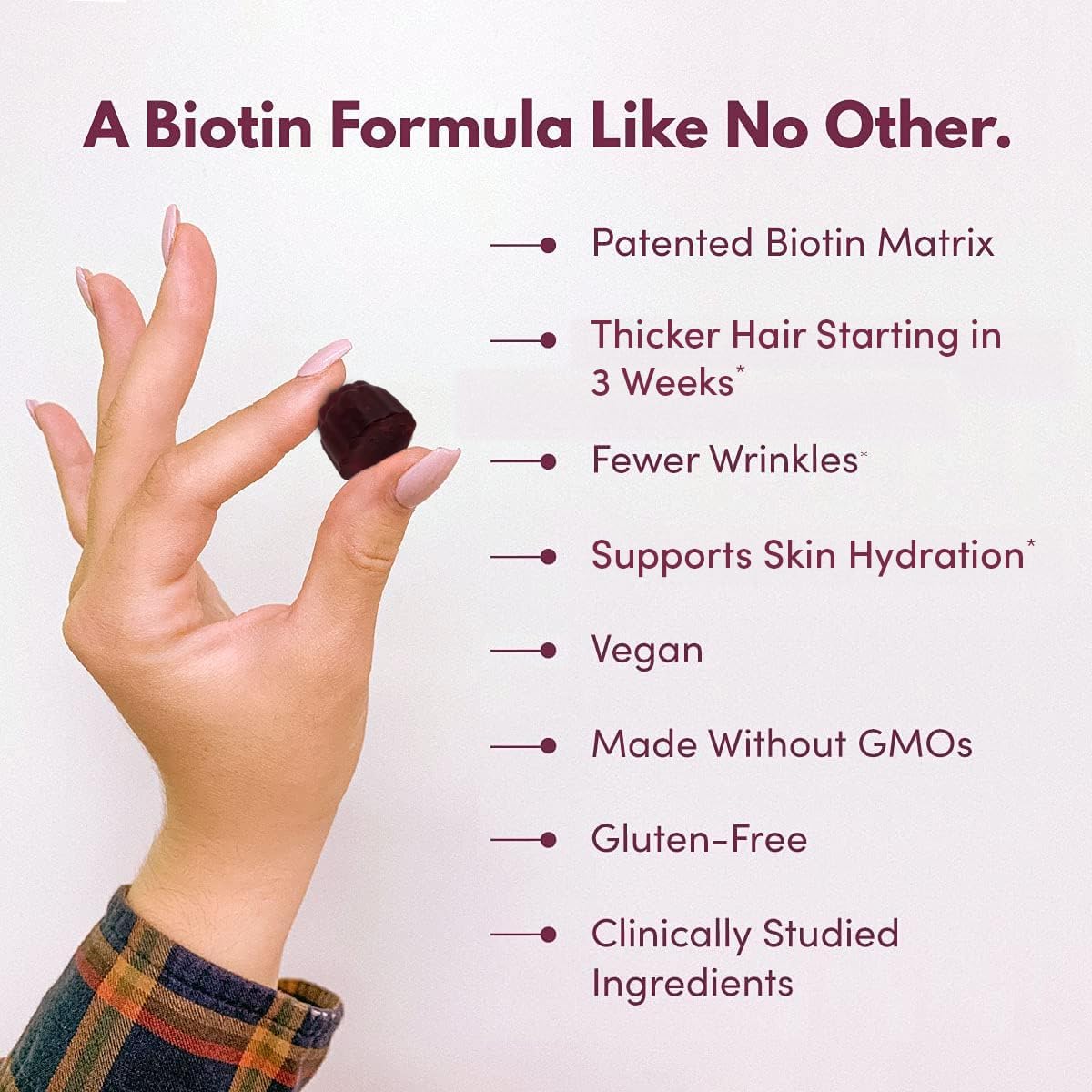 Purity Products MyBiotin ProClinical Gummies - Thicker Hair Starting in 3 Weeks & Fights Wrinkles - MB40X Biotin Matrix w/Astaxanthin - 40X More Soluble vs Ordinary Biotin 30 Berry Gummy Chews