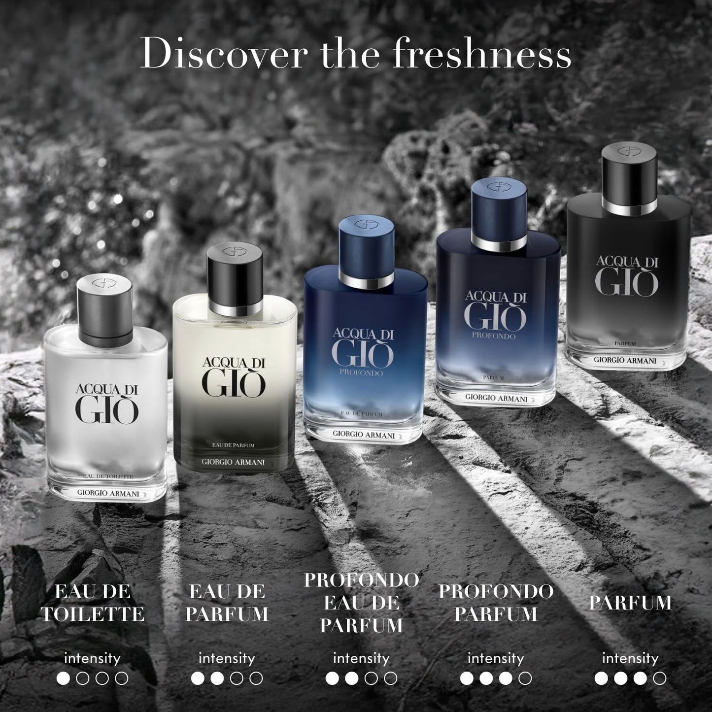 Armani Beauty - Acqua di Giò Profondo - Eau de Parfum - Cologne for Men - Fresh & Aromatic Men’s Fragrance - Mandarin, Lavender, Cedarwood Notes
