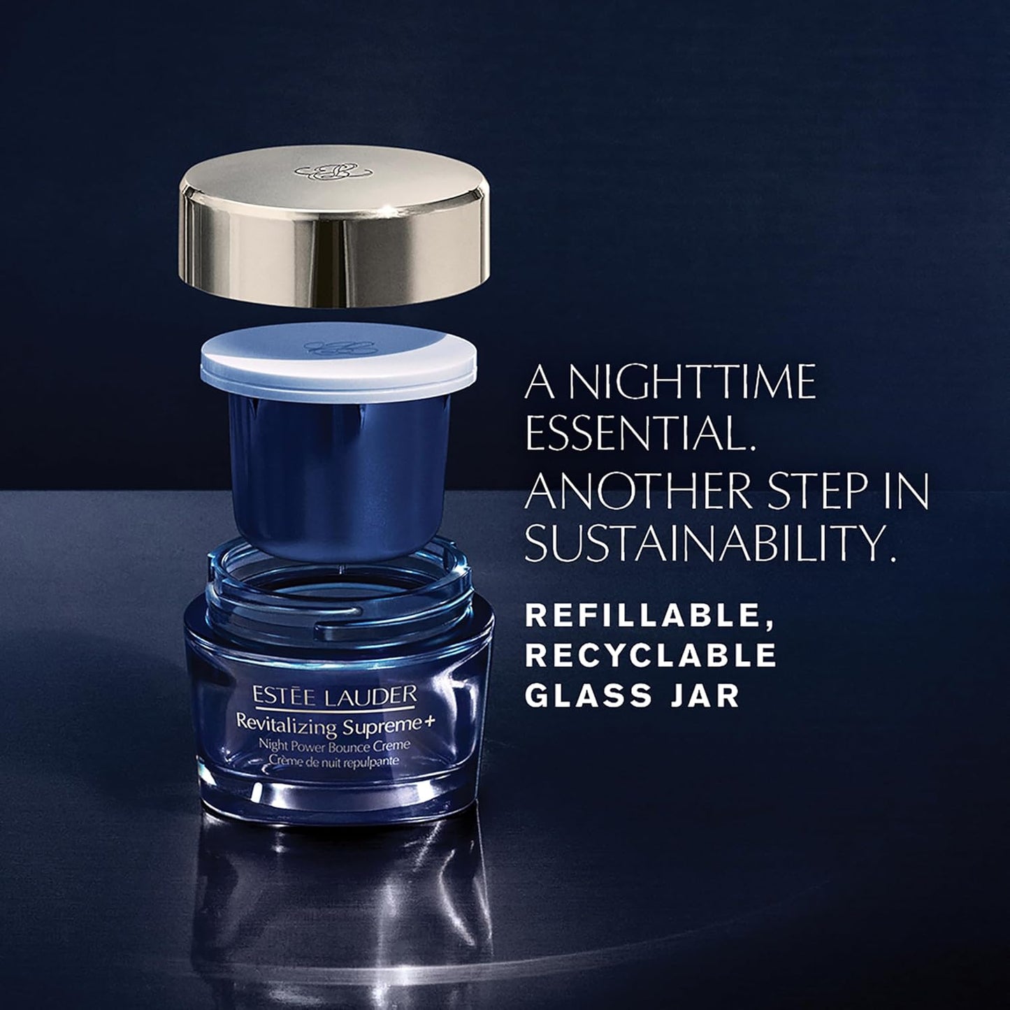 Estée Lauder Revitalizing Supreme+ Night Power Bounce Cream | Face Moisturizer with Peptides | Firms, Lifts & Plumps Skin