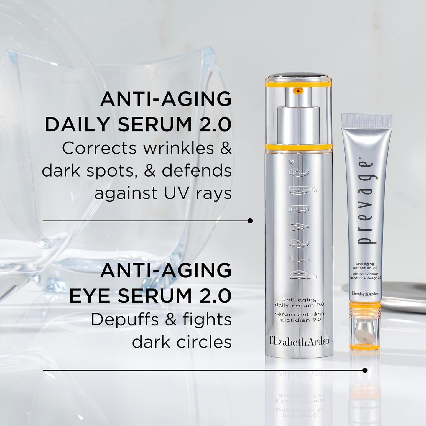 Elizabeth Arden PREVAGE Anti-Aging Face Serum 2.0 for Women, Brightening & Dark Spot Correcting Skincare, With Antioxidant Idebenone Technology