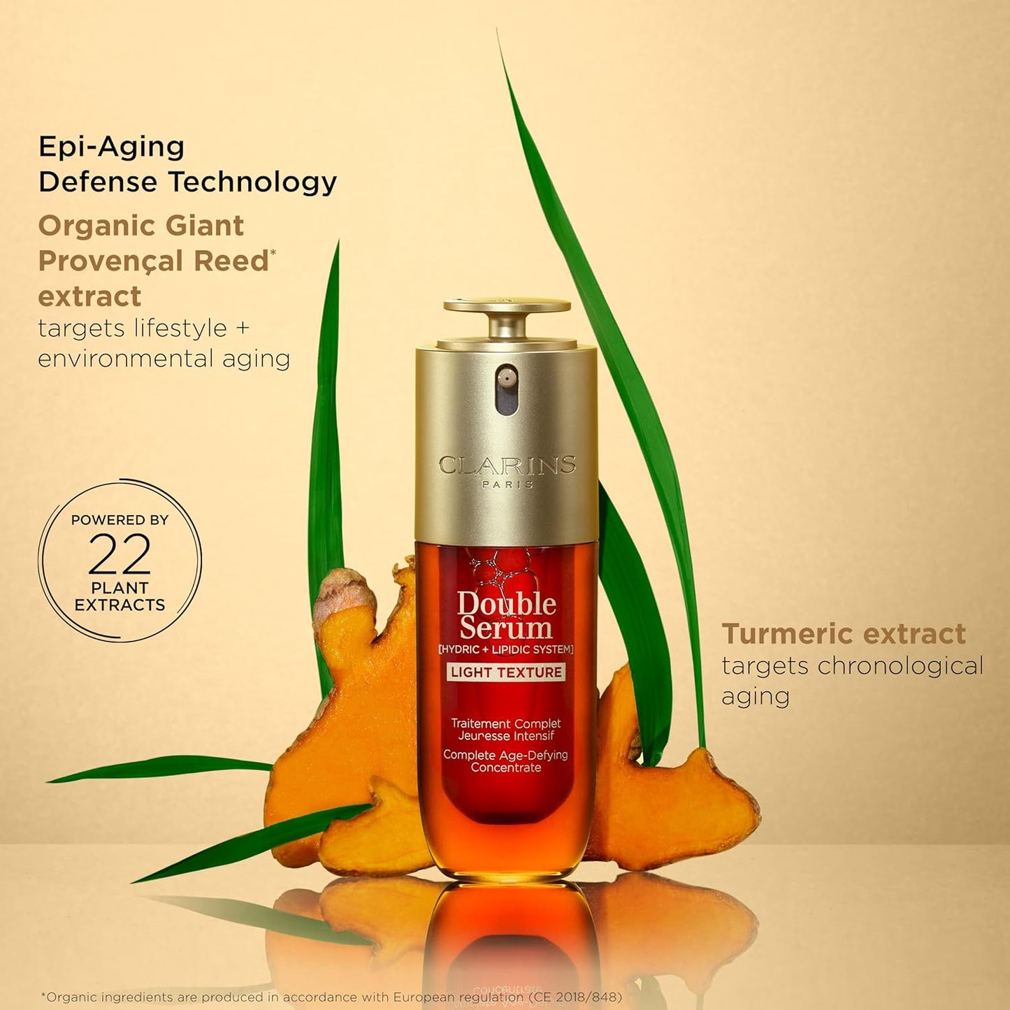 Clarins DOUBLE SERUM LIGHT TEXTURE | Anti Aging Serum | Visibly Firms, Smoothes, Boosts Radiance and Refines Pores | 24H Hydration | Great for Combination to Oily Skin and Humid Climates