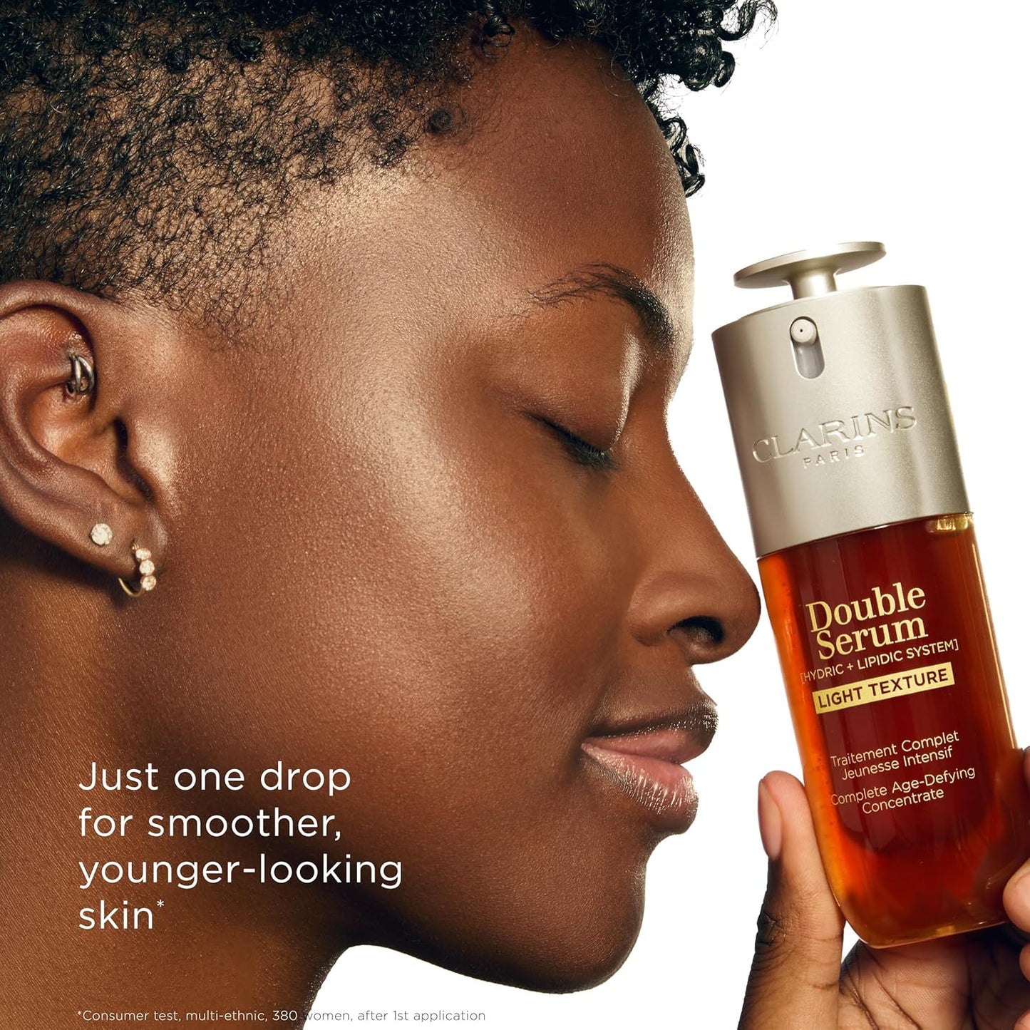 Clarins DOUBLE SERUM LIGHT TEXTURE | Anti Aging Serum | Visibly Firms, Smoothes, Boosts Radiance and Refines Pores | 24H Hydration | Great for Combination to Oily Skin and Humid Climates