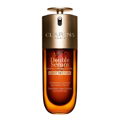 Clarins DOUBLE SERUM LIGHT TEXTURE | Anti Aging Serum | Visibly Firms, Smoothes, Boosts Radiance and Refines Pores | 24H Hydration | Great for Combination to Oily Skin and Humid Climates