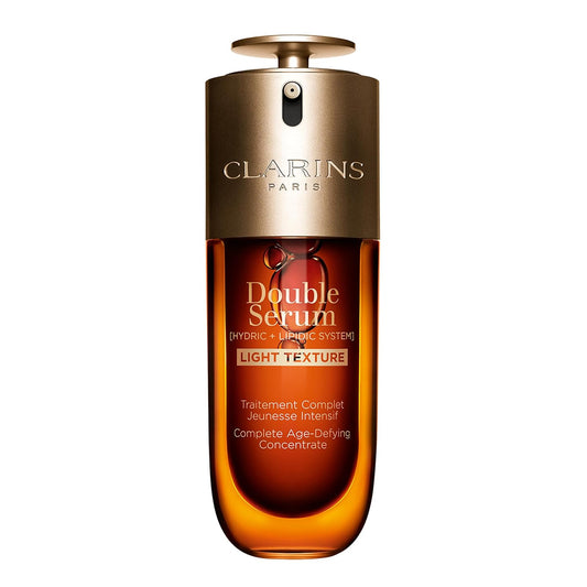 Clarins DOUBLE SERUM LIGHT TEXTURE | Anti Aging Serum | Visibly Firms, Smoothes, Boosts Radiance and Refines Pores | 24H Hydration | Great for Combination to Oily Skin and Humid Climates