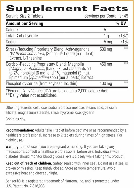Integrative Therapeutics - Cortisol Manager - Supplement with Ashwagandha and L-Theanine - Supports Relaxation & Calm* - 90 Tablets
