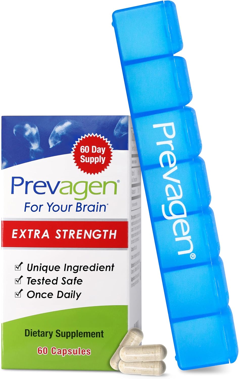 Prevagen Extra Strength 20mg, 60 Capsules, with Apoaequorin & Vitamin D For Your Brain
