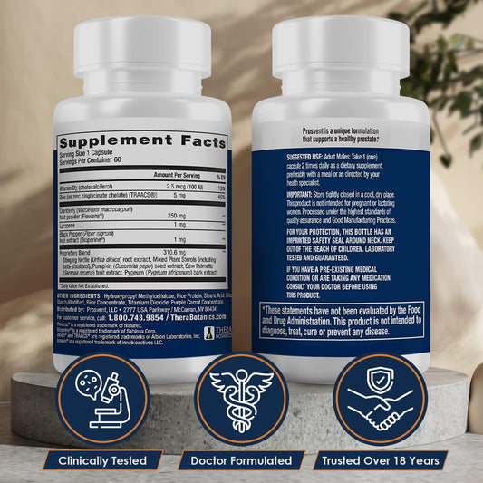Advanced Prostate Support Ultra - Natural Supplement with Saw Palmetto, Pygeum, Lycopene, Stinging Nettle, Beta Sitosterol, Cranberry and More to Ease Urinary Frequency & Urgency (60 Count)
