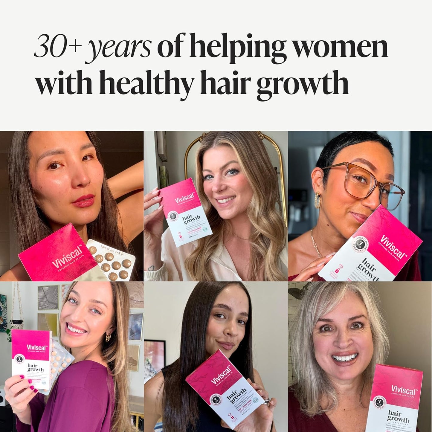 Viviscal Hair Growth Supplements for Women, Thicker Fuller Hair Support for Thinning Hair and Hair Loss, with Biotin and Marine Collagen, Drug-Free, 180 Tablets