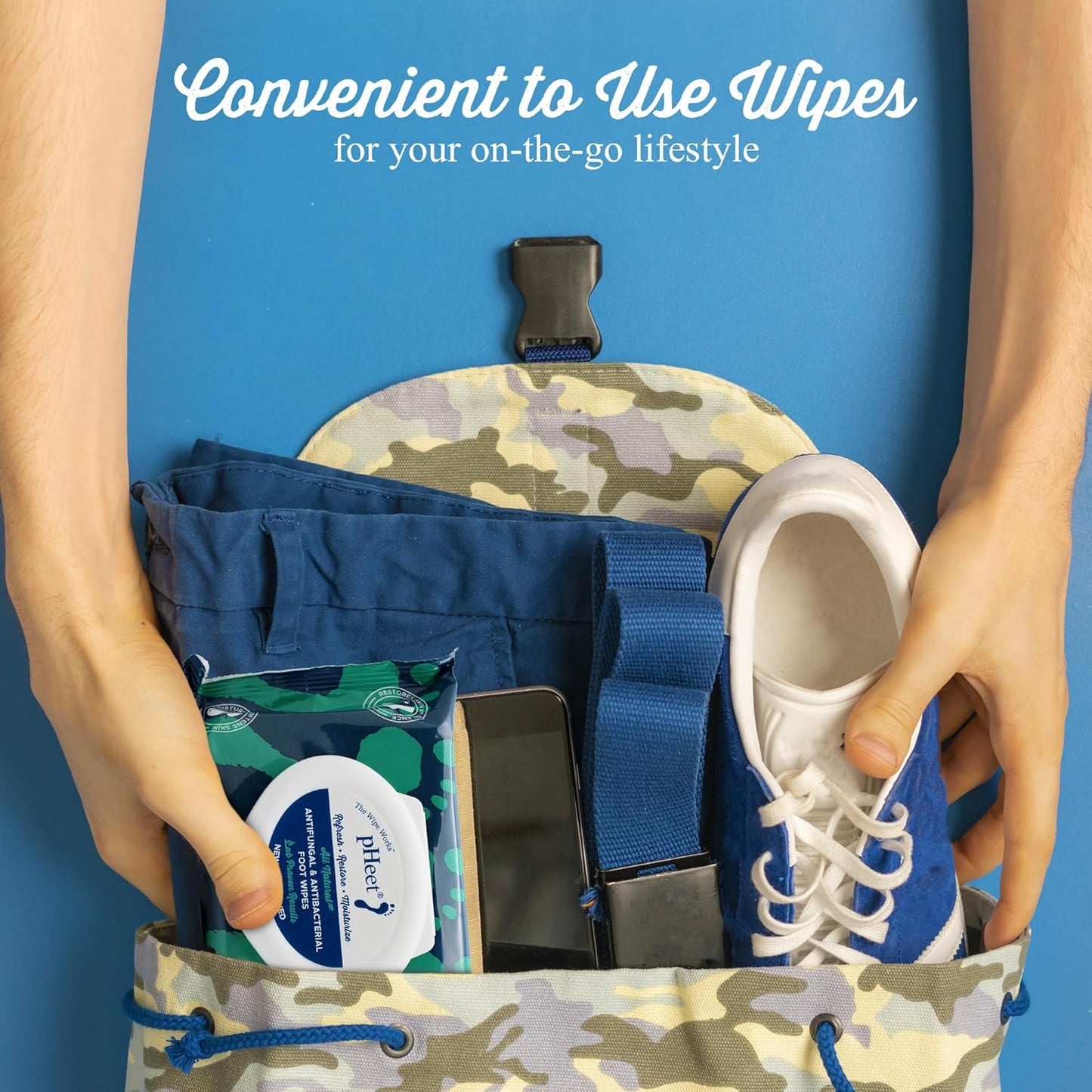 pHeet® Foot Wipes All-Natural Antifungal & Antibacterial Formula, Cleanses, Moisturizes, Prevents & Kills Athletes Foot, Toenail & Foot Fungus, Odor & Improves Dry, Cracked, Flaky & Diabetic Skin 72ct