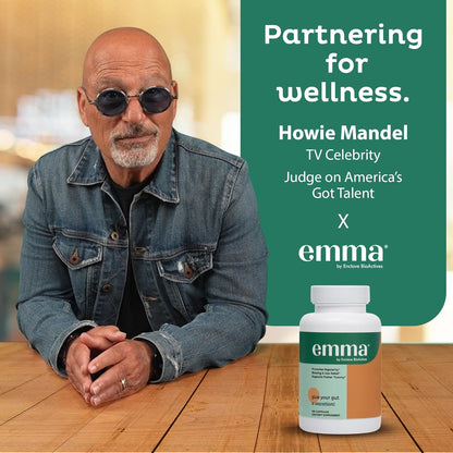 Emma Gut Health - 2 Pack - Gas and Bloating Relief, Constipation, Leaky Gut Repair - Gut Cleanse & Restore Digestion - Regulate Bowel Movement. Probiotics and Laxative Alternative, 120 Capsules